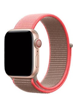 TWEGGON Apple Watch Band/Strap Compatible With 46mm/45mm/44mm/49mm Nylon Strap for Apple watch All Series Neon Pink  - Image 2