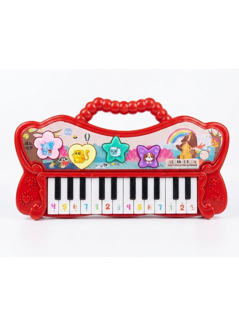 Children's Musical Piano Keyboard Toy - An interactive educational toy with fun animal sounds, light effects, and music; the perfect gift for boys and girls. - Image 1