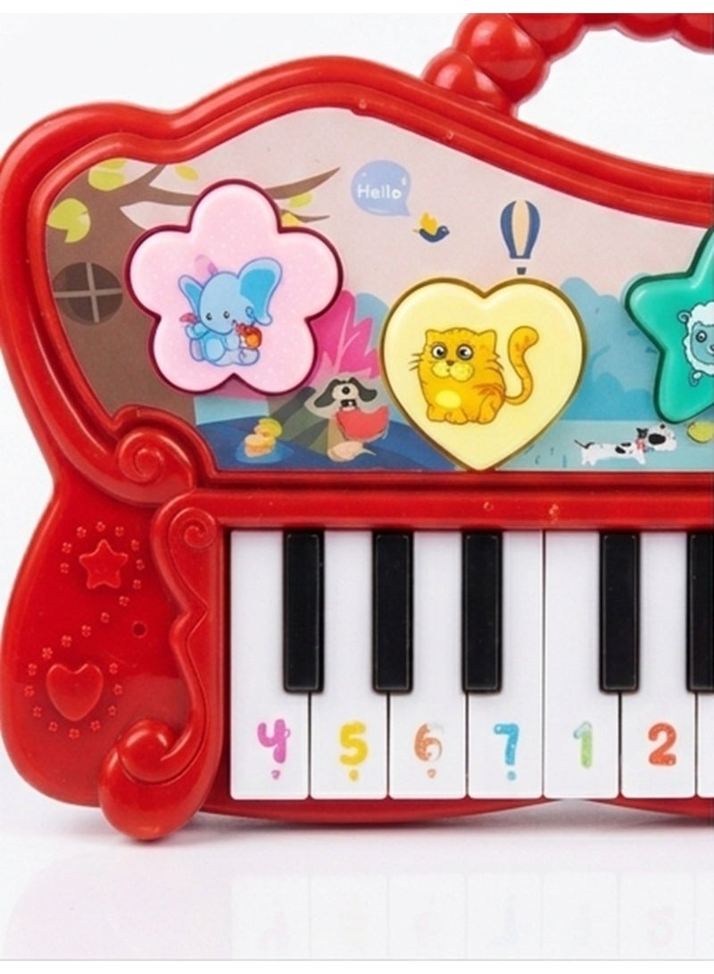 Children's Musical Piano Keyboard Toy - An interactive educational toy with fun animal sounds, light effects, and music; the perfect gift for boys and girls. - Image 3