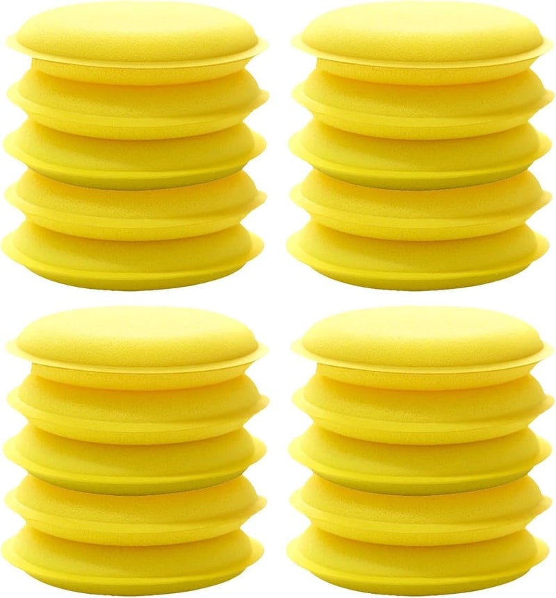 SKY-TOUCH 24-Pack Car Wax Applicator Sponges, High-Density Circular Foam Pads for Polishing & Buffing, Soft Microfiber Cleaning Sponge for Car Detailing, Auto Waxing - Image 1