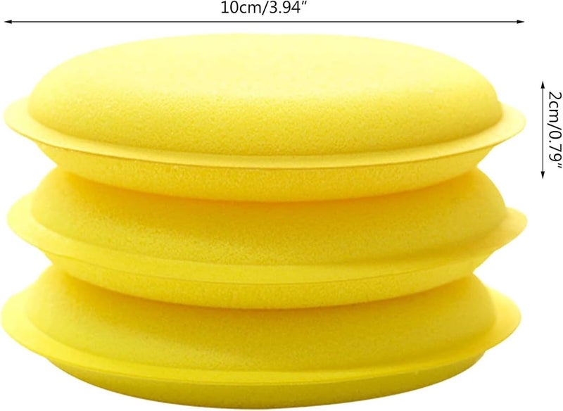 SKY-TOUCH 24-Pack Car Wax Applicator Sponges, High-Density Circular Foam Pads for Polishing & Buffing, Soft Microfiber Cleaning Sponge for Car Detailing, Auto Waxing - Image 2
