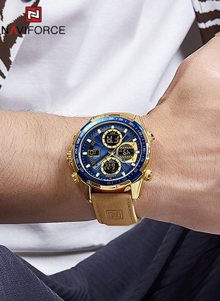نافيفورس Naviforce رجالي أزياء ووتش العسكرية الفاخرة حركة الأصلي توقيت ووتش للماء كوارتز ساعة رقمية - Image 3