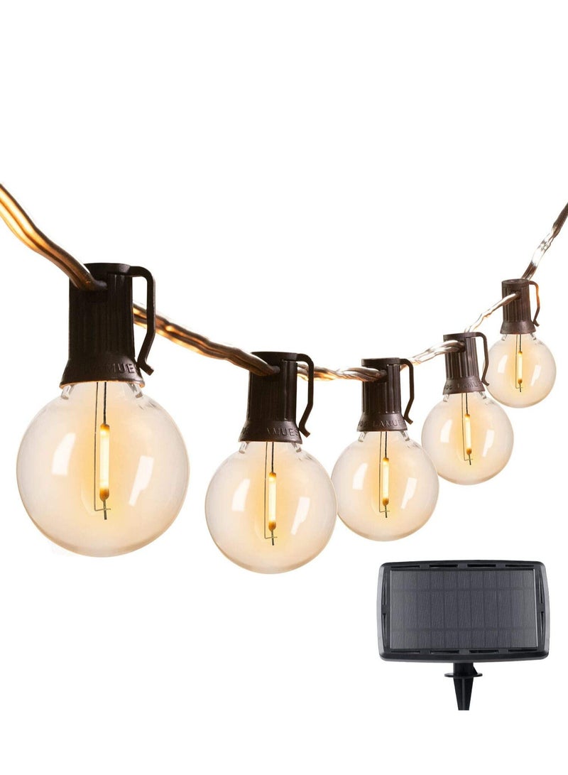 Next Life 25 FT Solar Outdoor String Light with 25 Weatherproof Hanging Sockets and lamps, Heavy Duty Decorative Cafe Patio Lights for Garden - Image 1