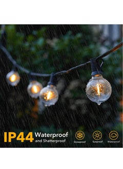 Next Life 25 FT Solar Outdoor String Light with 25 Weatherproof Hanging Sockets and lamps, Heavy Duty Decorative Cafe Patio Lights for Garden  - Image 2