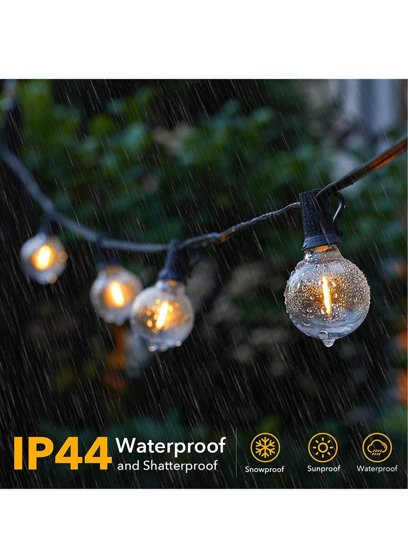 Next Life 25 FT Solar Outdoor String Light with 25 Weatherproof Hanging Sockets and lamps, Heavy Duty Decorative Cafe Patio Lights for Garden - Image 2
