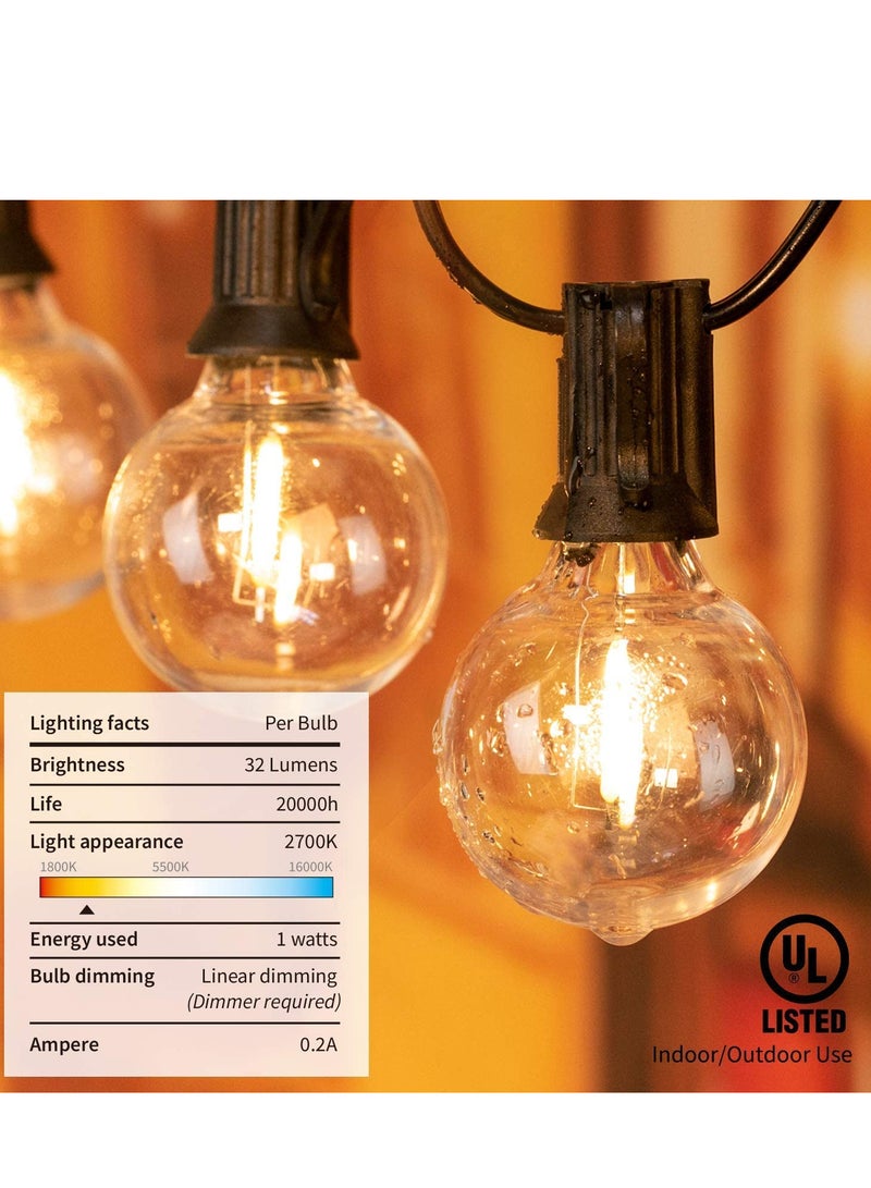 Next Life 25 FT Solar Outdoor String Light with 25 Weatherproof Hanging Sockets and lamps, Heavy Duty Decorative Cafe Patio Lights for Garden - Image 3