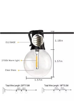 Next Life 25 FT Solar Outdoor String Light with 25 Weatherproof Hanging Sockets and lamps, Heavy Duty Decorative Cafe Patio Lights for Garden  - Image 4