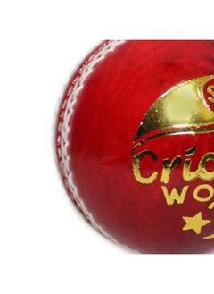 SS Cricket Ball | Water Proofed Leather Ball | Red | Suitable for Practice Game | Tournament Game | Top Quality Cork  - Image 5