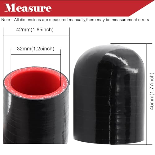 Ingoulut 1 1432mm Silicone Coolant Cap Vacuum Hose Plug with ClampHigh Temperature Resistance 4Ply Reinforced for IntercoolerIntakeTurbo Bypass ValveHeater CoreFix the Leak - Image 5