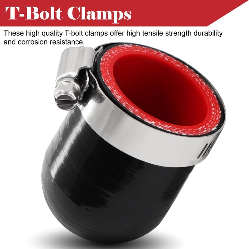 Ingoulut 1 1432mm Silicone Coolant Cap Vacuum Hose Plug with ClampHigh Temperature Resistance 4Ply Reinforced for IntercoolerIntakeTurbo Bypass ValveHeater CoreFix the Leak - Image 4