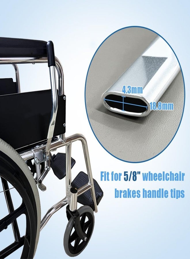 MESINURS Wheelchair Brake Handle Extenders for 5/8" Tips - Upgrade Flat Wheel Lock Grips Replacement, Pack of 2 - Image 3