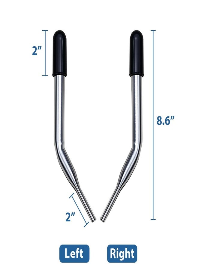 MESINURS Wheelchair Brake Handle Extenders for 5/8" Tips - Upgrade Flat Wheel Lock Grips Replacement, Pack of 2 - Image 2