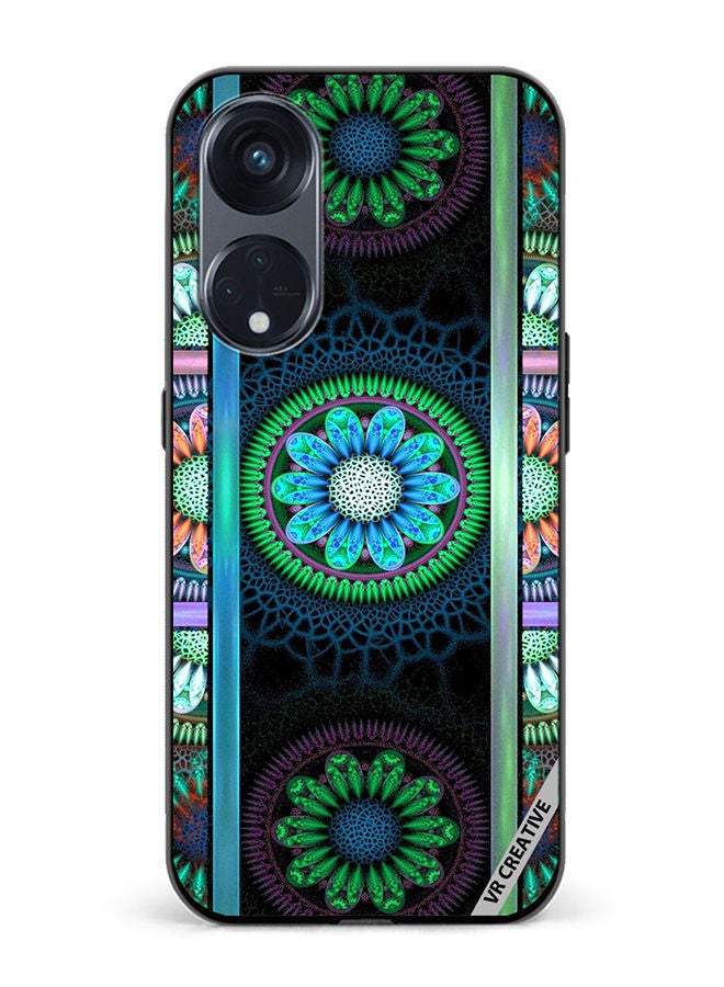 VR CREATIVE Protective Case Cover For Oppo Reno8 T 5G Flower Design Multicolour - Image 1