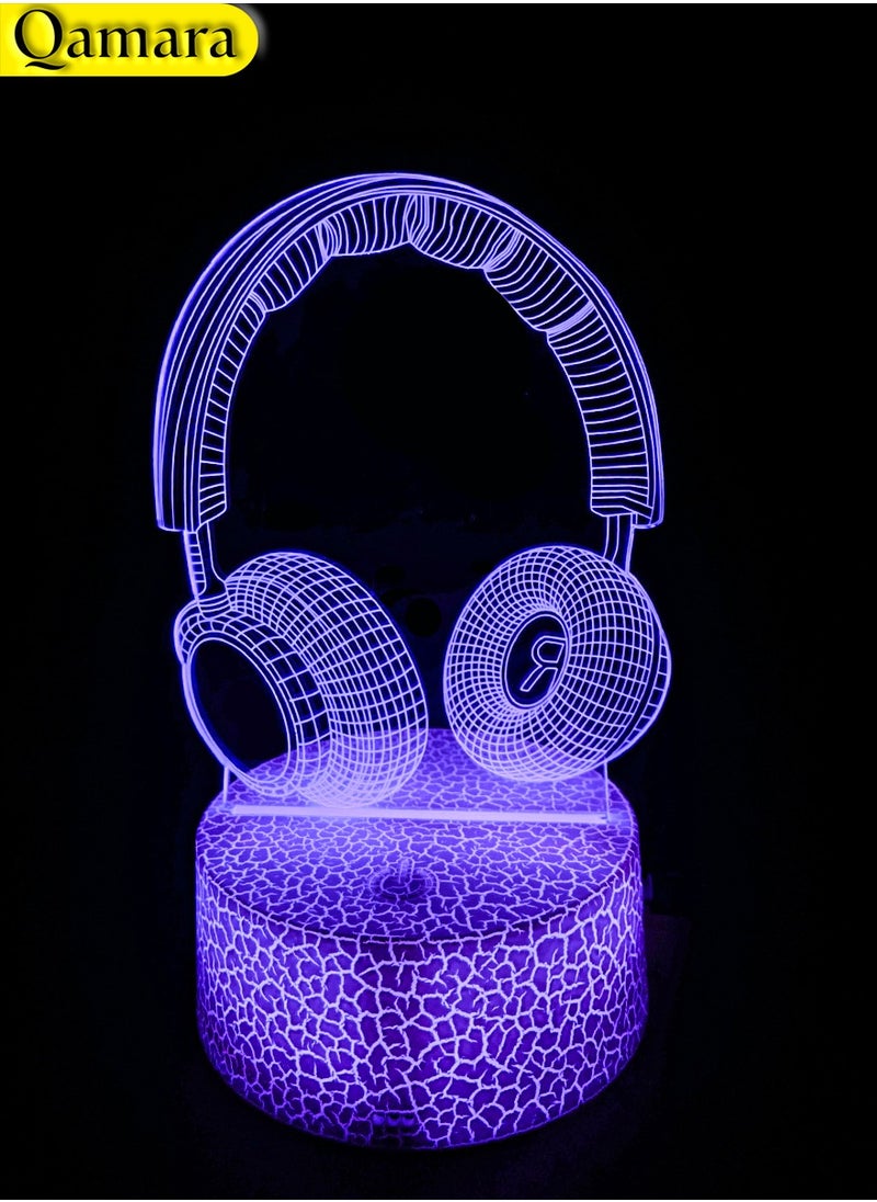 QAMARA - 3D night light, ambient light, USB powered, touch and remote control, suitable for placing in any scene. - Image 1