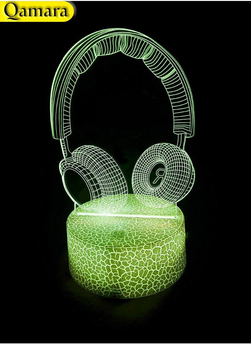 QAMARA - 3D night light, ambient light, USB powered, touch and remote control, suitable for placing in any scene. - Image 1