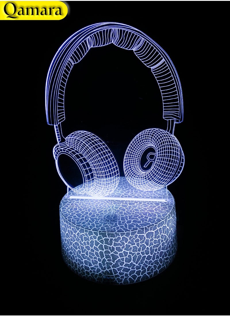 QAMARA - 3D night light, ambient light, USB powered, touch and remote control, suitable for placing in any scene. - Image 1