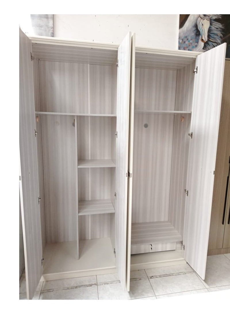 Generic WARDROBE 4 DOOR, BEIGE COLOR ,MAXIMUM STORAGE, 220*160 CM  - Image 2