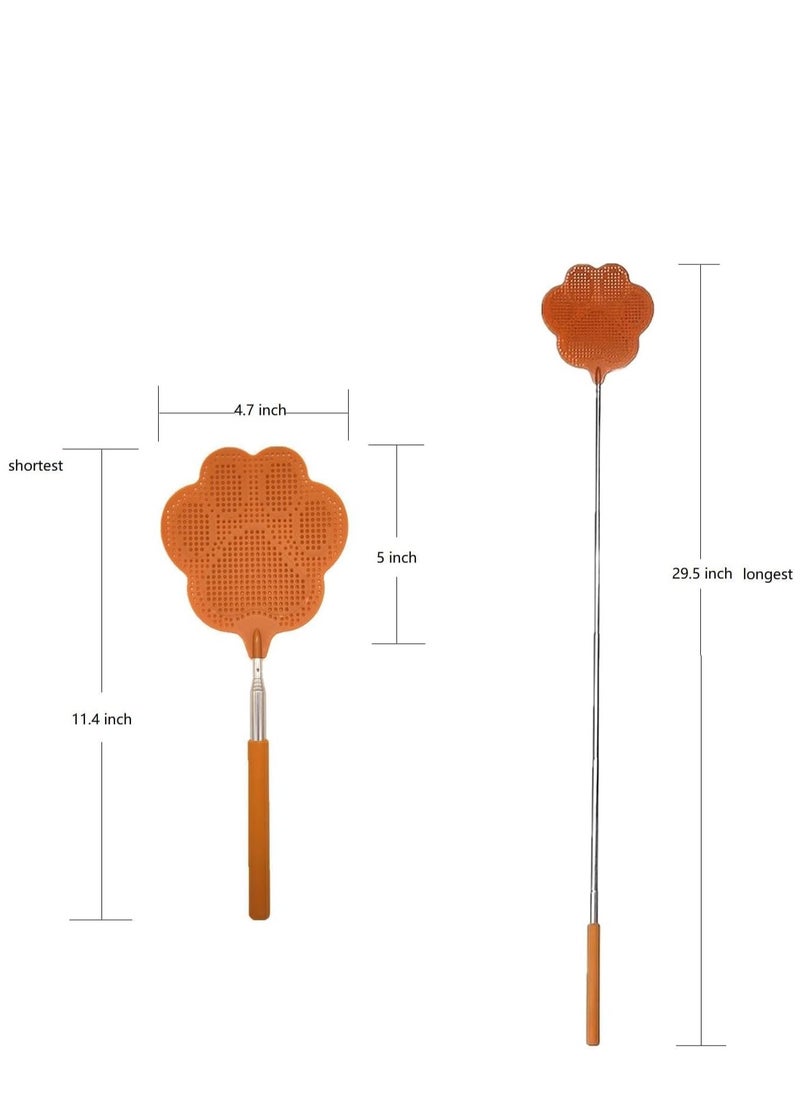 Excefore - 3Pcs Extendable Fly Swatter Manual, Telescopic Fly Swatters Heavy Duty Set, Bug Swatter with Adjustable Long Handle, Mosquito Killer Flyswatter Swatter for Indoor,Outdoor, School - Image 1