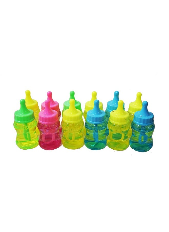 Dhinchak DHINCHAK®™ 12 Small soap Bubble Bottles for Kids Endless Fun (Multicolour) -Set of 12  - Image 1
