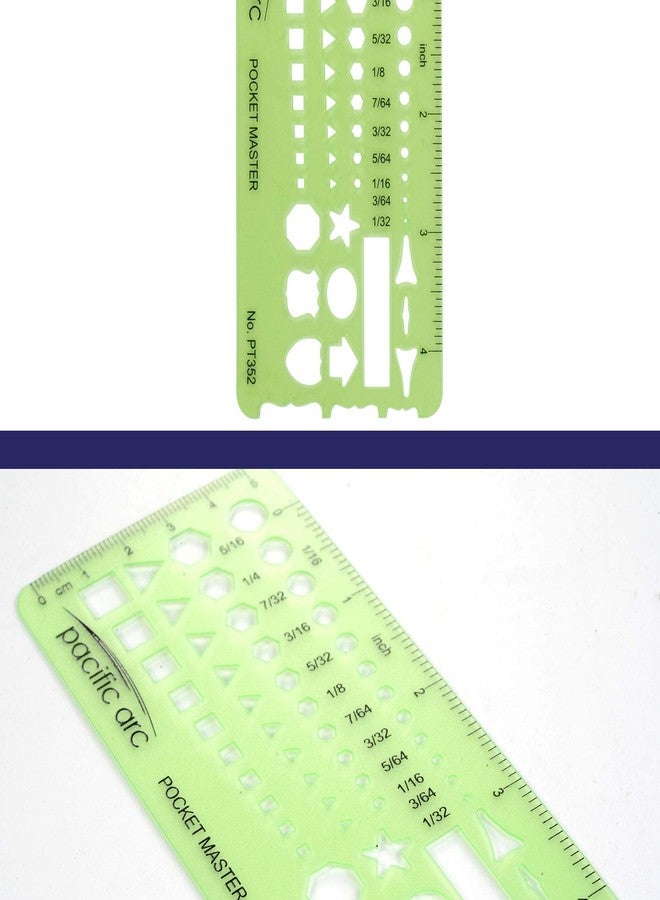 Pacific Arc دليل قوالب Pacific Arc Pocket Master، الذي يضم دوائر مثالية، وأشكال سداسية، ومثلثات، ومربعات. - Image 4