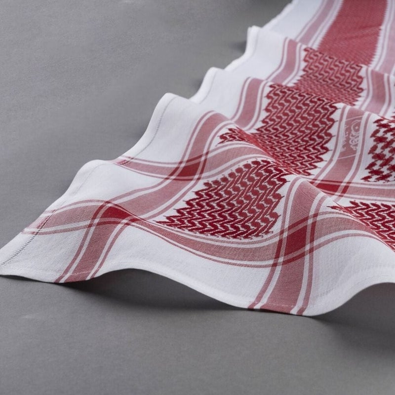 البسام شماغ البسام بيسك أحمر غامق