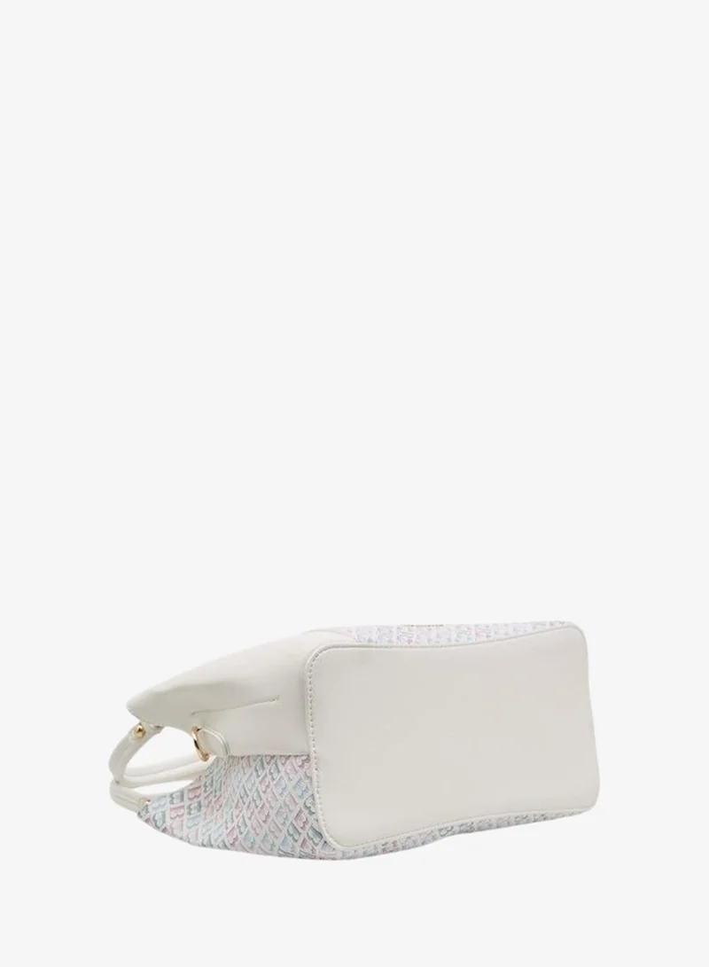 Flora Bella By Shoexpress  Monogram Print Tote Bag With Detachable Strap for Women | Best Price UAE
