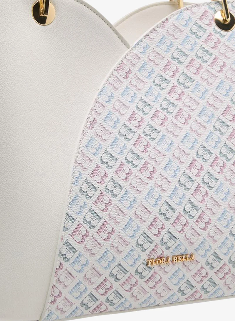 Flora Bella By Shoexpress  Monogram Print Tote Bag With Detachable Strap for Women | Best Price UAE