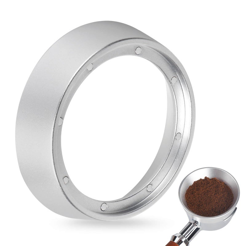 Attsky 54mm Portafilter Funnel with Magnetic, Lightweight Aluminum Espresso Dosing Funnel - Image 1