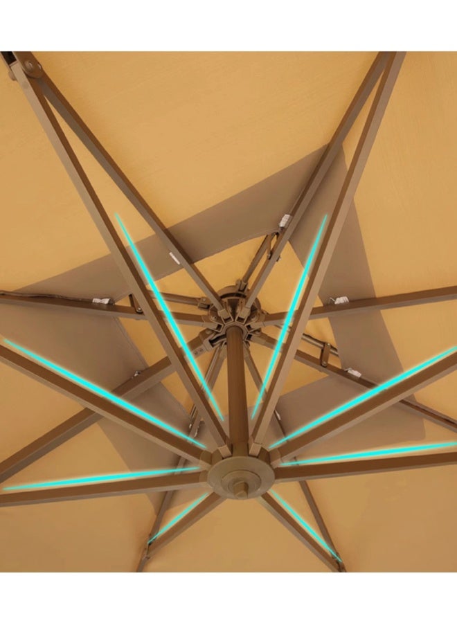 Broyhome Sunshade Aluminium Garden Umbrella with UV-Resistant Canopy Waterproof Use in Any Weather  - Image 3