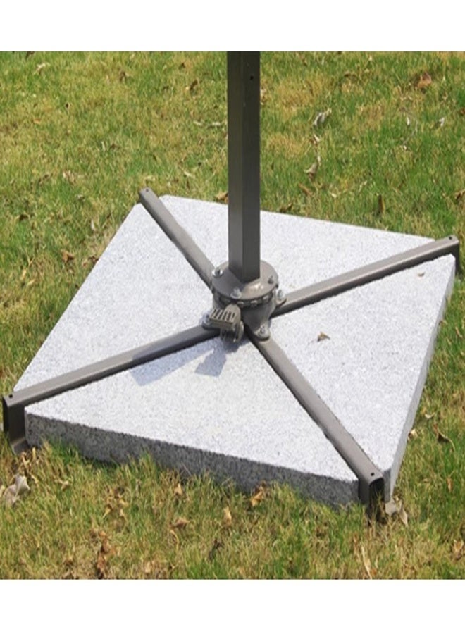 Broyhome Sunshade Aluminium Garden Umbrella with UV-Resistant Canopy Waterproof Use in Any Weather  - Image 4