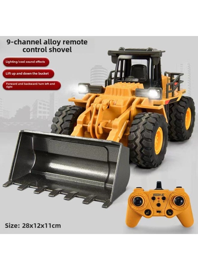 Wen Zhuanyuan Remote Control Excavator Engineering Toy Car 5-year-old Charging Electric Chinese And English Boy 6-way 8 Yi Ling 12 Lifting-Color:Remote Control Wheeled Dirt Cart-Proportion:4 Rechargeable Lithium Batteries + Remote Control Batteries + Screwdriver  - Image 1