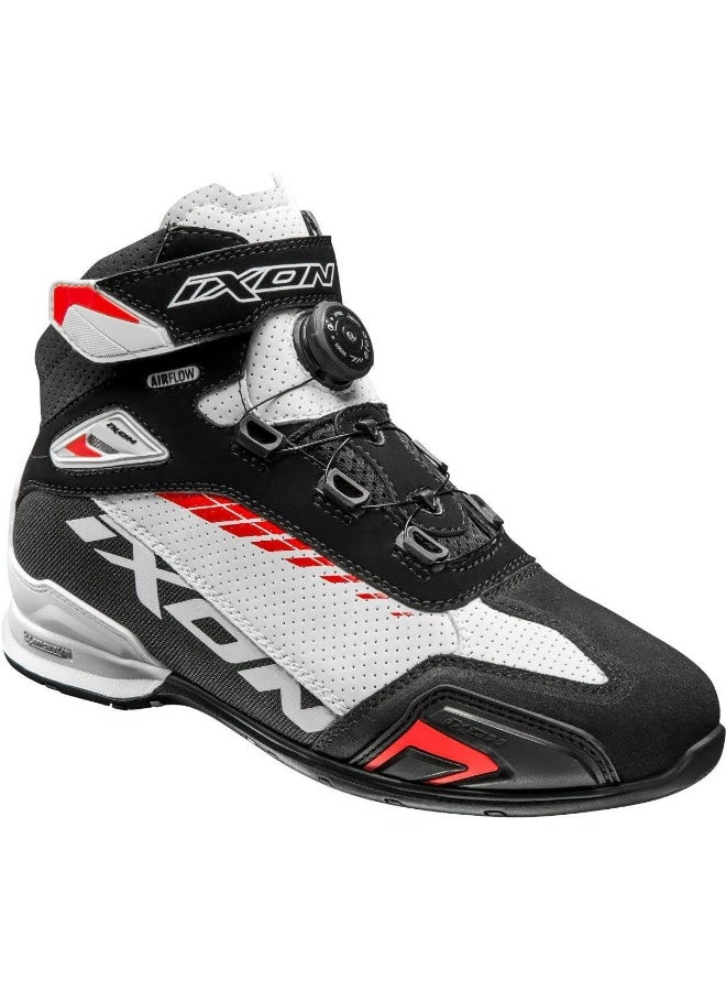 ixon أحذية إيكزون بول ذات التهوية للرجال باللون الأسود/الأبيض/الأحمر 47 - Image 3