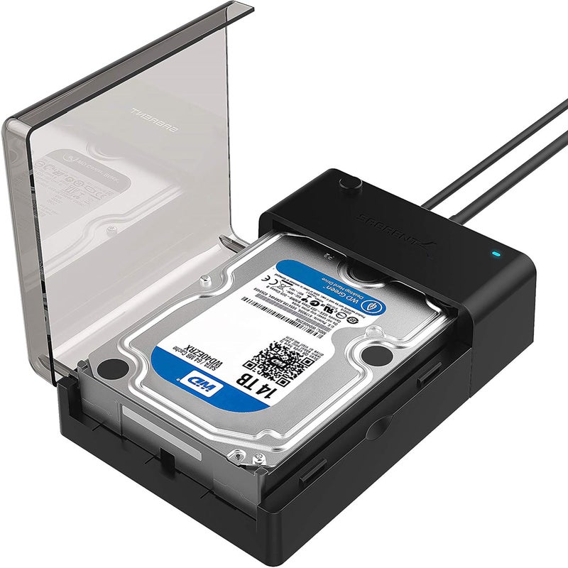 SABRENT USB 3.0 to SATA External Hard Drive Lay-Flat Docking Station for 2.5 or 3.5in HDD, SSD [Support UASP] (EC-DFLT) - Image 1