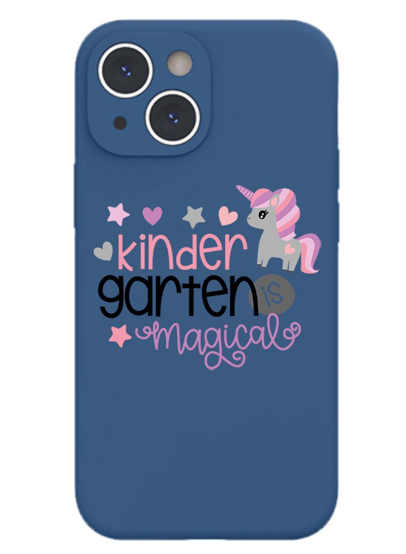 Theodor Protective Slim Fit Case Liquid Silicone Cover with Full Body Protection Anti-Scratch Shockproof Case For iPhone 13 Blue  - Kindness Tribe copy - Image 1