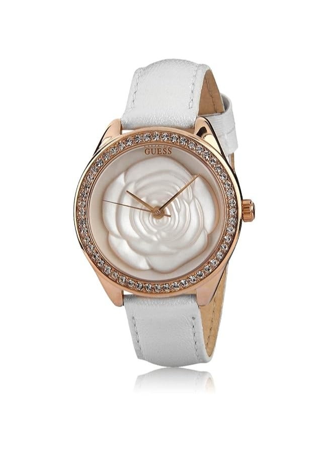 جس ساعة جيس النسائية التناظرية - مينا بيضاء وسوار من الفولاذ المقاوم للصدأ، W90083L1 - Image 1