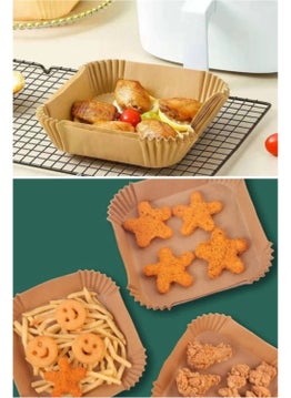Toyfest Disposable Square Depth Air Fryer Baking Paper Top: 20CM x Bottom: 16CM x 4.5cm - 100 Pieces  - Image 3