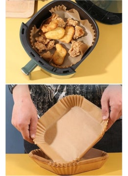 Toyfest Disposable Square Depth Air Fryer Baking Paper Top: 20CM x Bottom: 16CM x 4.5cm - 100 Pieces  - Image 5