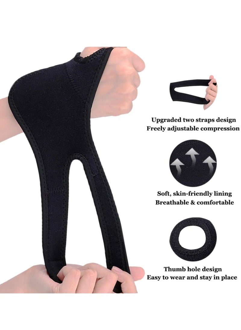 Excefore Wrist Brace Wraps, Arm Compression Hand Support, for Tendonitis, Arthritis, Carpal Tunnel Pain Relief, Comfortable Wrist Guard Stabilizers for Women Men Fitness, Black  - Image 2