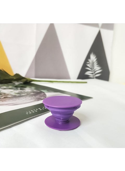 Cartoon Airbag Bracket Special-shaped Acrylic Printing Custom Desktop Lazy Telescopic Painted Epoxy Airbag Bracket-Color:Round Plane-purple (Environmentally Friendly Material)-Style:Bare Bracket-surface Cover With Acrylic Adhesive (double-sided Adhesive)