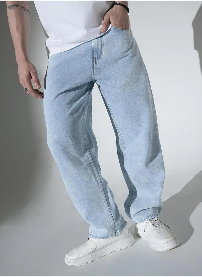 هوبرهولمي Hubberholme Mid Rise Plain Loose Fit Jeans