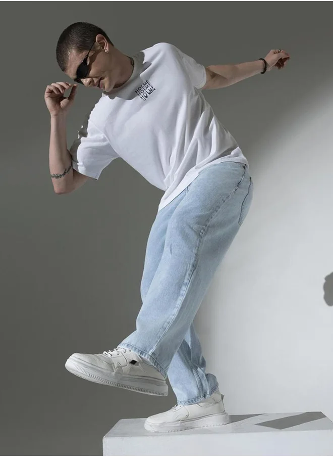هوبرهولمي Hubberholme Mid Rise Plain Loose Fit Jeans