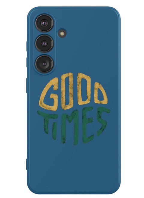 Protective Slim Fit Case Liquid Silicone Cover with Full Body Protection Anti-Scratch Shockproof Case For Samsung Galaxy S24 Plus (Blue) - Good times