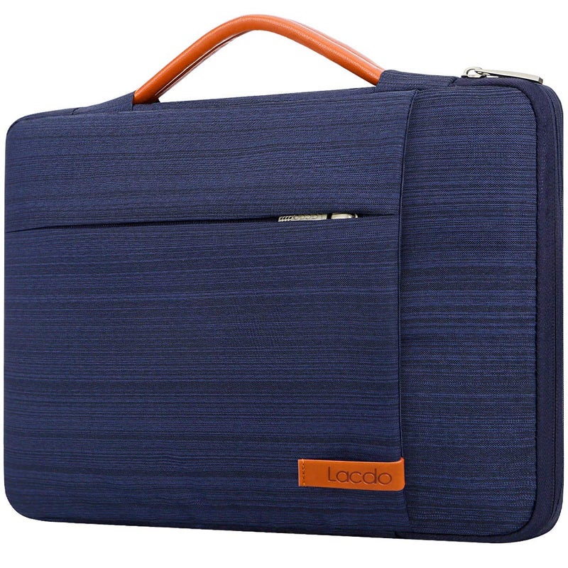 Lacdo 360 Protective Laptop Sleeve Case for 16 inch MacBook Pro M5 ProMax A3428 A3429 2026 M4M3M2M1 A3403 A3186 A2991 A2780 A2485 A2141 15 inch Surface Laptop 76543 Computer Bag Blue - Image 2