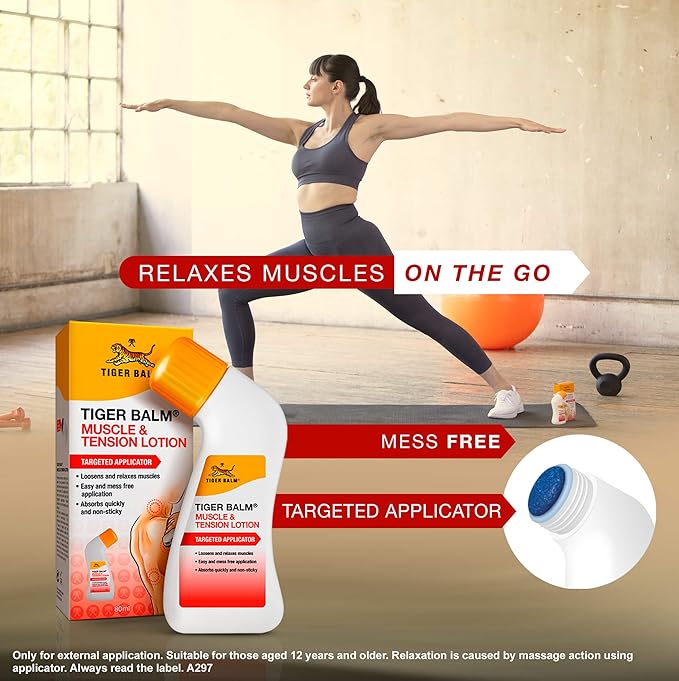 Tiger Balm Tiger Balm Muscle and Tension Lotion with Targeted Applicator 80 ml - Image 3