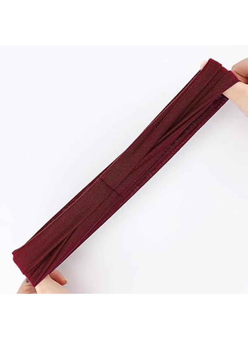 Generic Fashion Headbands For Women Wide Headband Yoga Workout Head Bands Hair Accessories(Burgundy)  - Image 5