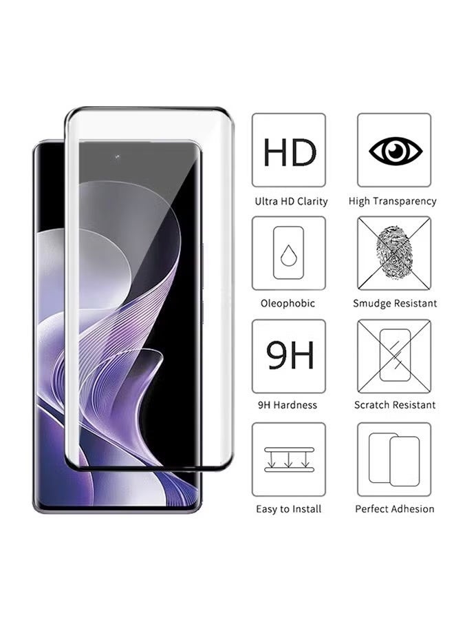 YoYoTech Vivo V40 5G Tempered Glass Screen Protector,3D Curved Edge 9H Hardness High Definition Clear Scratch Resistant Bubble Free Anti-Fingerprints,Easy Installation - Image 3