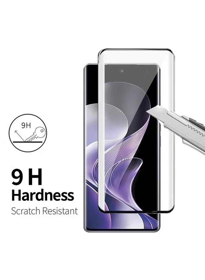 YoYoTech Vivo V40 5G Tempered Glass Screen Protector,3D Curved Edge 9H Hardness High Definition Clear Scratch Resistant Bubble Free Anti-Fingerprints,Easy Installation - Image 2