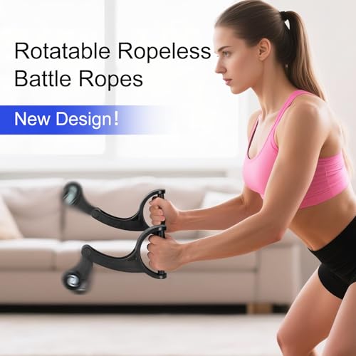 Vicamy Ropeless Battle Ropes, No Anchor Needed,Forearm Strengthener with Silent Operation, Space-Saving & Portable Home Gym Equipment, Centrifugal Force Design for HIIT, Strength & Aerobic Training - Image 5