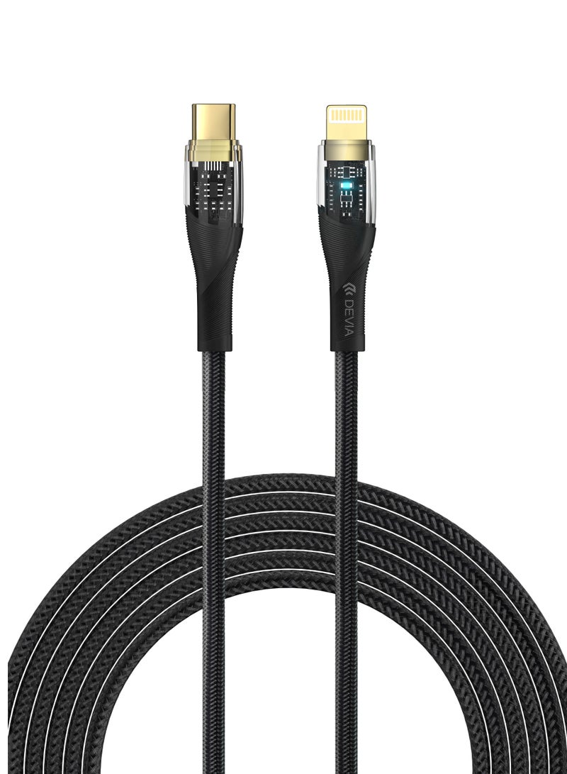 ديفيا كيبل تايب سي الى ايفون بقوة 3 امبير 1 متر من ديفيا  جودة عالية يتميز الكبل بجودة عالية، مصنوع من مواد قوية ومتينة - Image 1