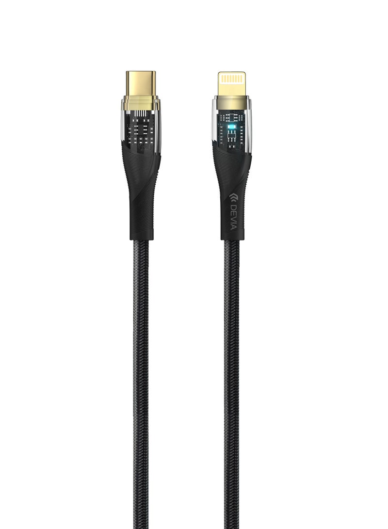 ديفيا كيبل تايب سي الى ايفون بقوة 3 امبير 1 متر من ديفيا  جودة عالية يتميز الكبل بجودة عالية، مصنوع من مواد قوية ومتينة - Image 2